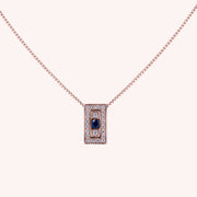 Girocollo Athena Zaffiro Oro rosa - Varengo Gioielli