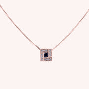 Girocollo Athena Zaffiro 2 Oro rosa - Varengo Gioielli