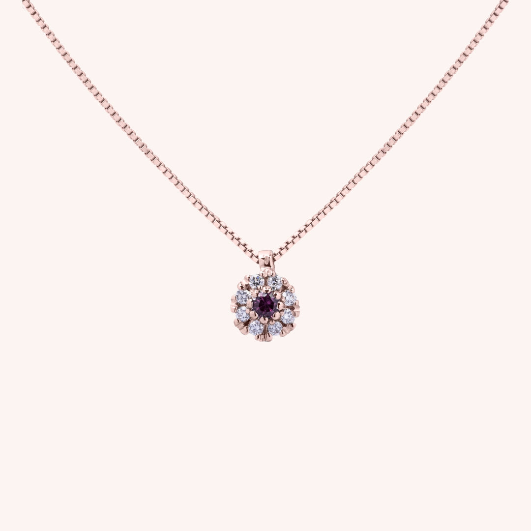 Girocollo Clio Rubino Oro rosa - Varengo Gioielli