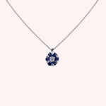 Load image into Gallery viewer, Girocollo Flora Zaffiri Oro bianco - Varengo Gioielli