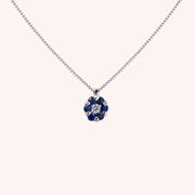 Girocollo Flora Zaffiri Oro bianco - Varengo Gioielli
