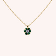 Girocollo Flora Smeraldi Oro giallo - Varengo Gioielli