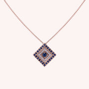 Girocollo Phoebe Zaffiri Oro rosa - Varengo Gioielli