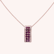 Girocollo Phoese Rubini Oro rosa - Varengo Gioielli