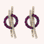 Lade das Bild in die Galerie hoch, Orecchini Elettra Rubini Oro giallo - Varengo Gioielli
