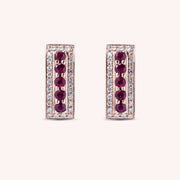 Orecchini Phoese Rubini Oro rosa - Varengo Gioielli