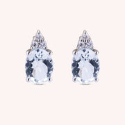Orecchini Tiche Acquamarine Oro bianco - Varengo Gioielli