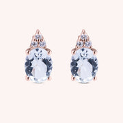 Orecchini Tiche Acquamarine Oro rosa - Varengo Gioielli